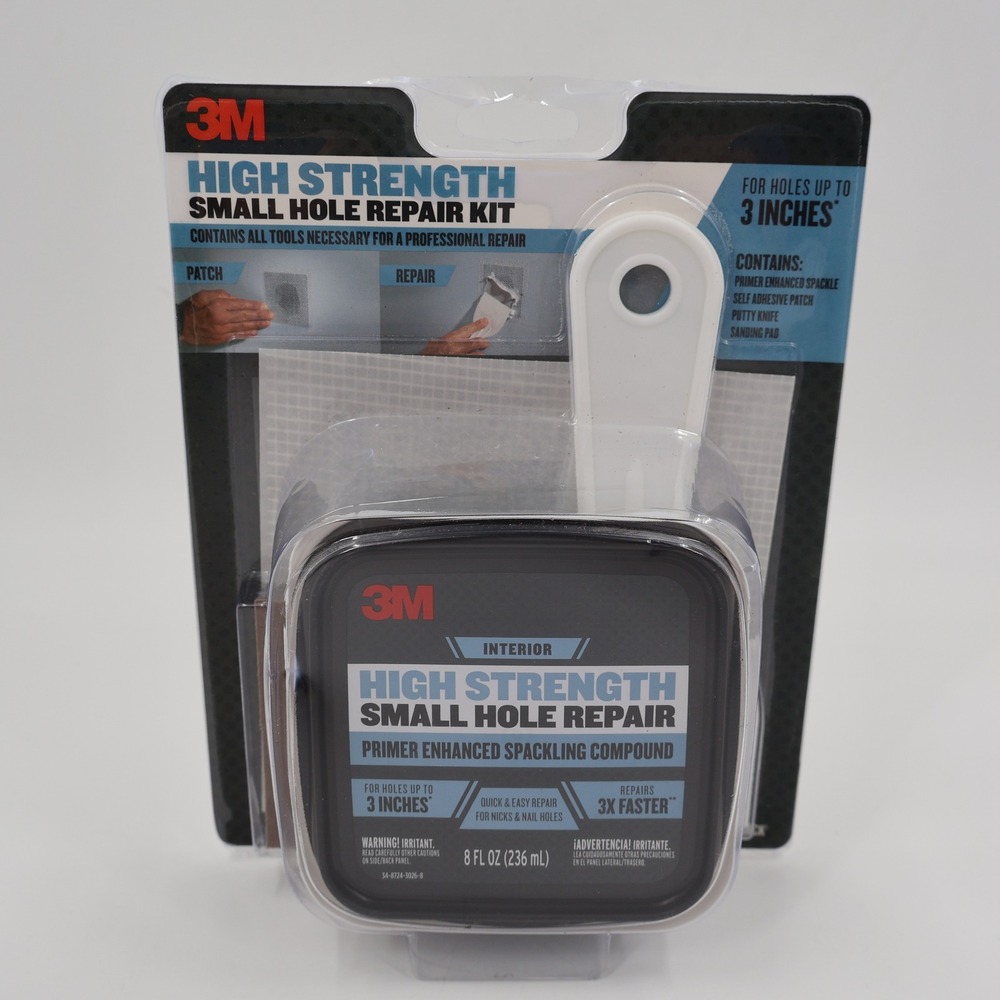 3M High Strength Small Hole Repair Kit 8oz Black All-in-One Patching Tool